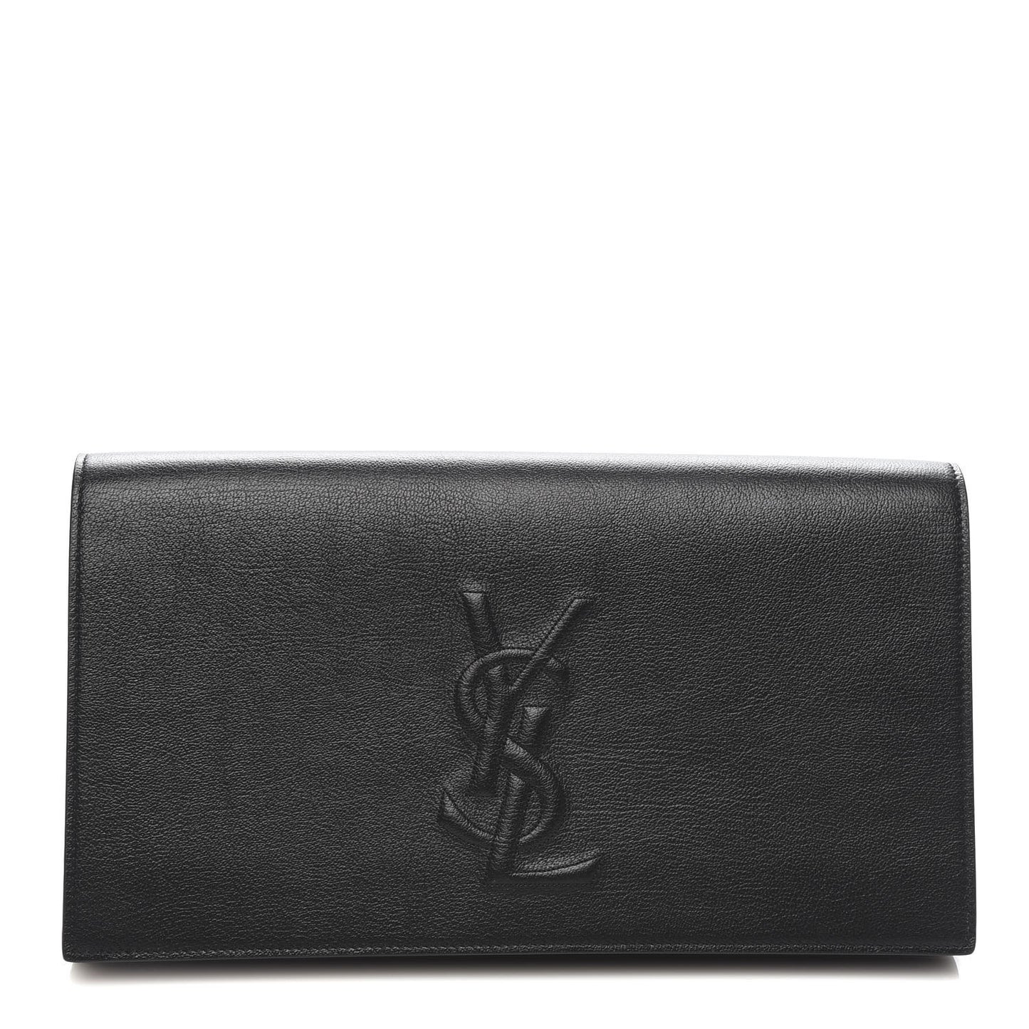 Calfskin Monogram Large Belle De Jour Clutch Black