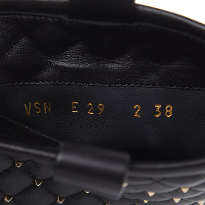 Valentino Garavani Calfskin Nappa Rockstud Spike 20mm Biker Boots 38 Black 7 of 9