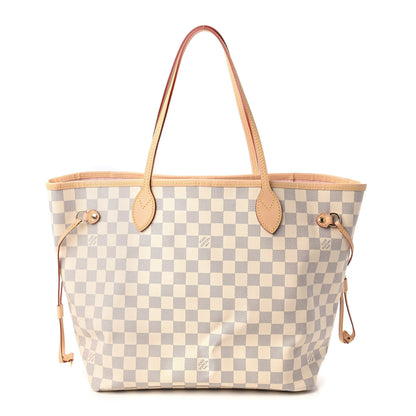 Louis Vuitton Damier Azur Neo Neverfull MM Rose Ballerine 1 of 10