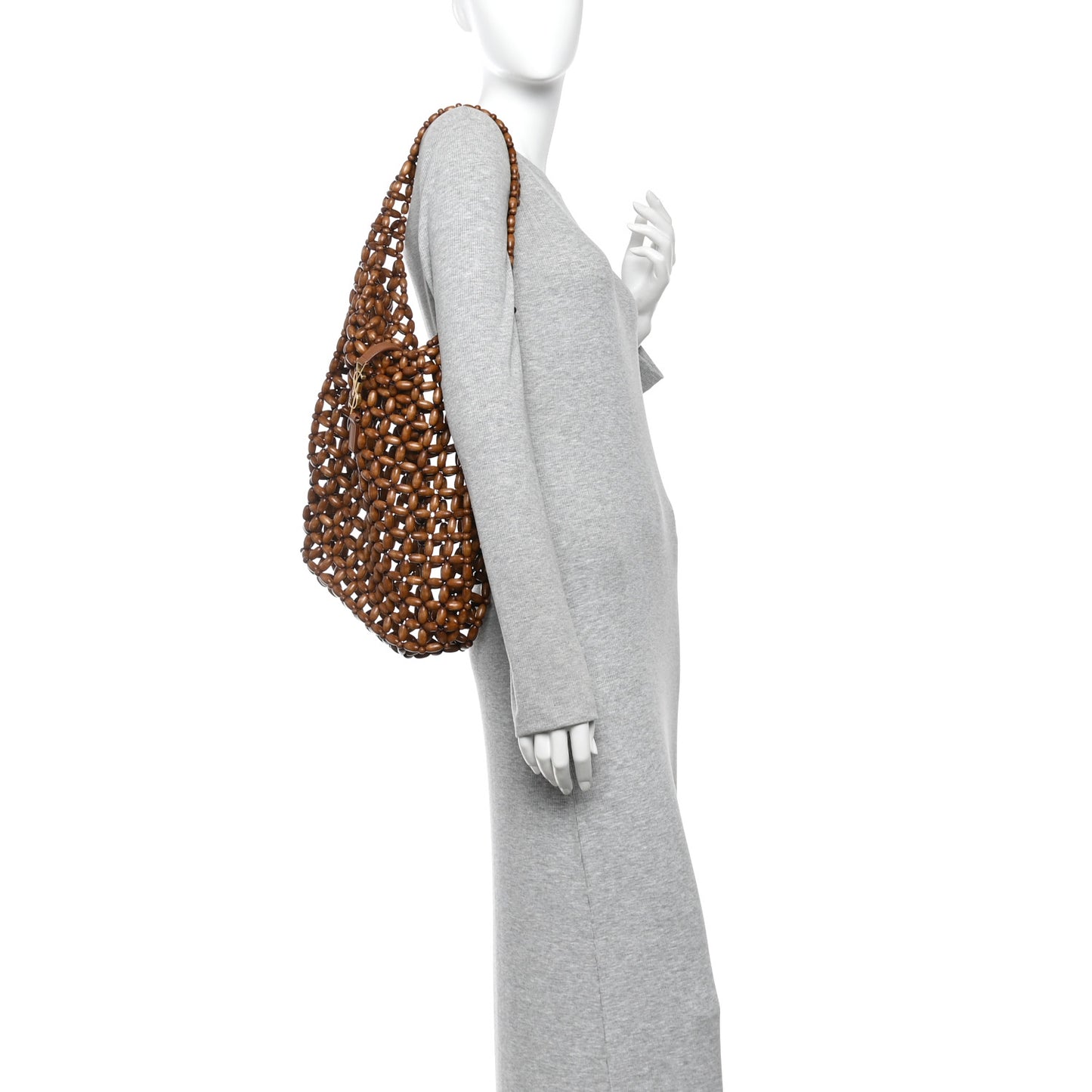 Wood Bead Large Le 5 A 7 Soft Hobo Light Wood
