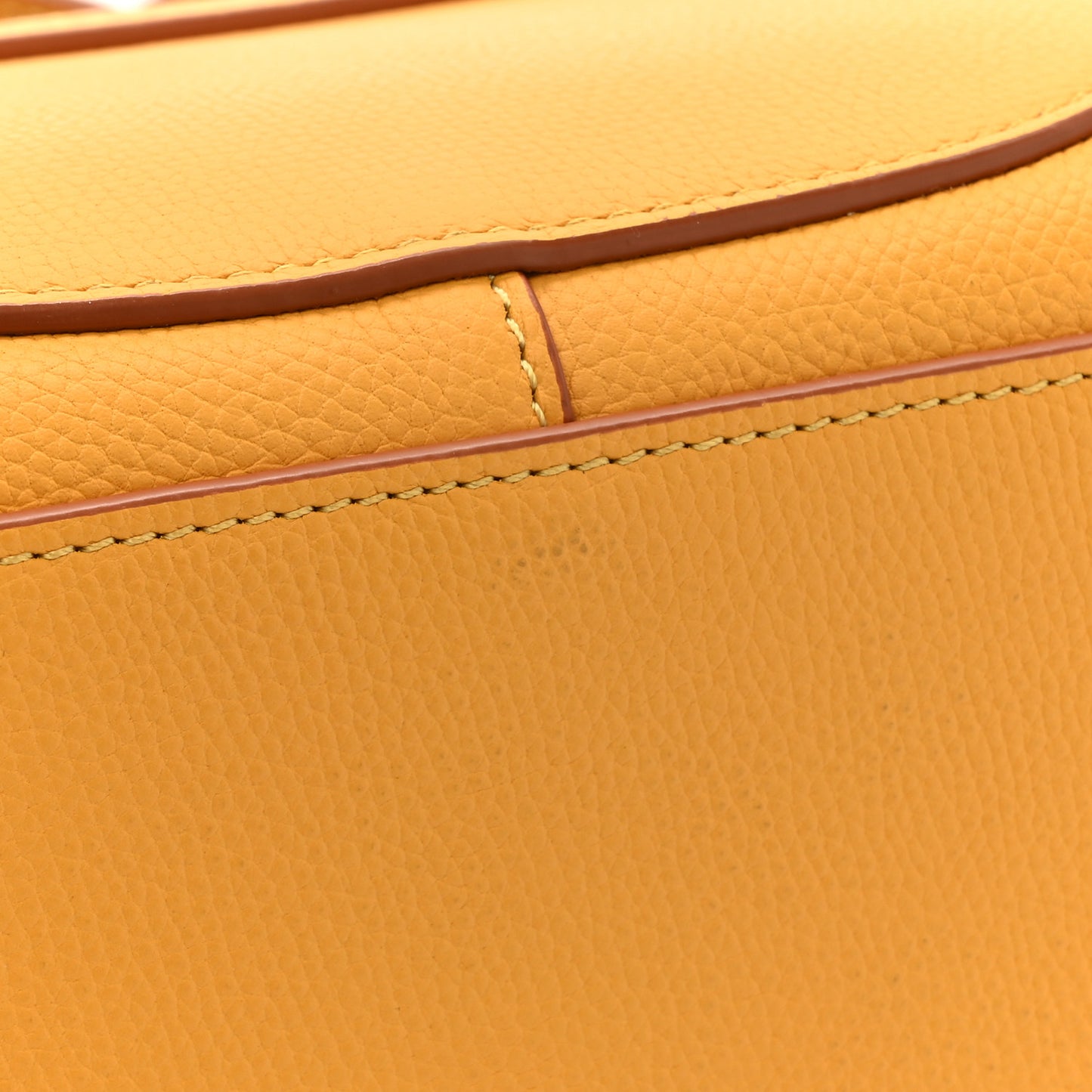 Calfskin Mini Gate Tote Mustard Yellow