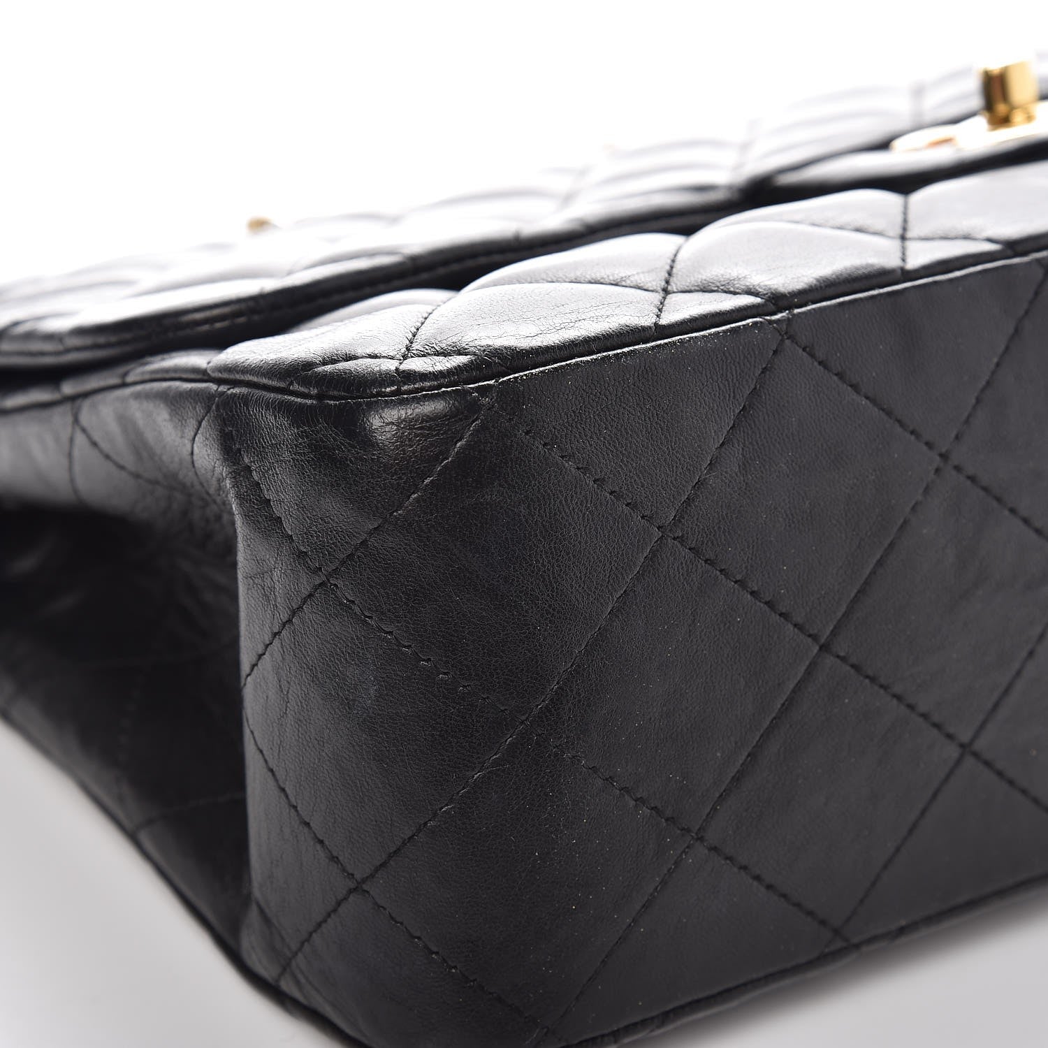 Chanel Lambskin Quilted Jumbo Single Flap Black 11 of 13