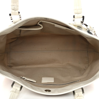 Burberry Supernova Check Hearts Small Nickie Tote White 5 of 12
