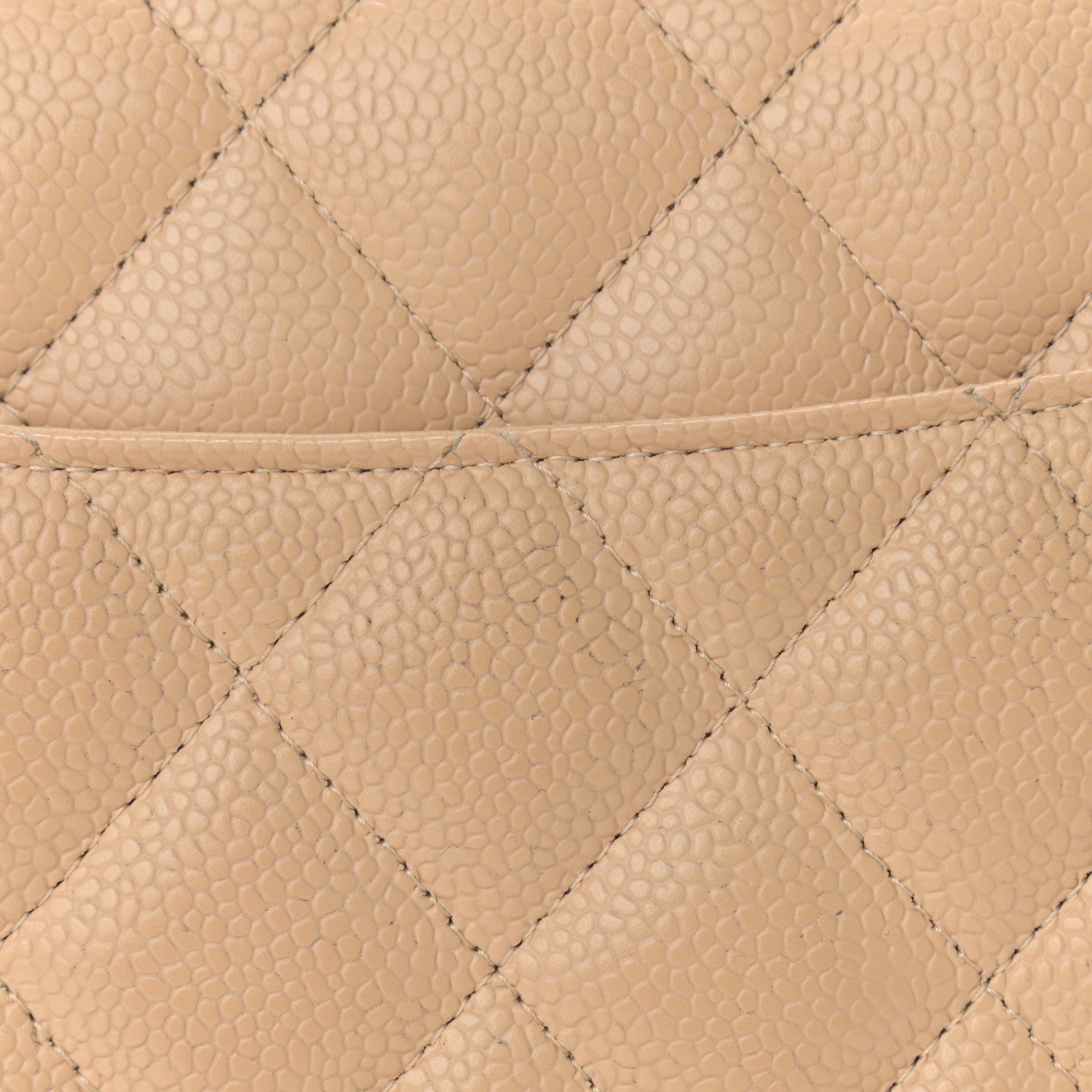 Chanel Caviar Quilted Jumbo Double Flap Beige 12 of 13