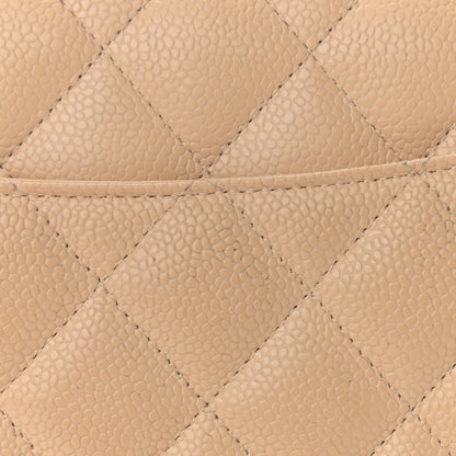 Chanel Caviar Quilted Jumbo Double Flap Beige 12 of 13