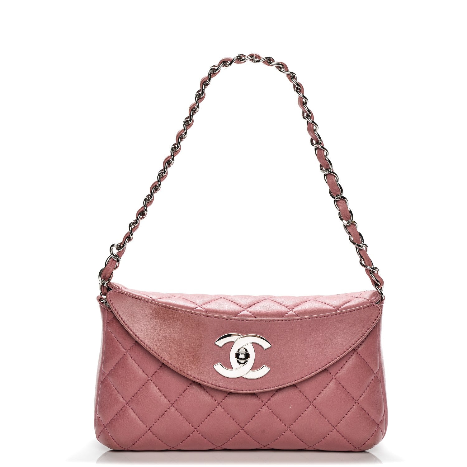 Chanel Lambskin Quilted CC Flap Dark Pink 1 of 11