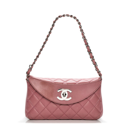 Chanel Lambskin Quilted CC Flap Dark Pink 1 of 11