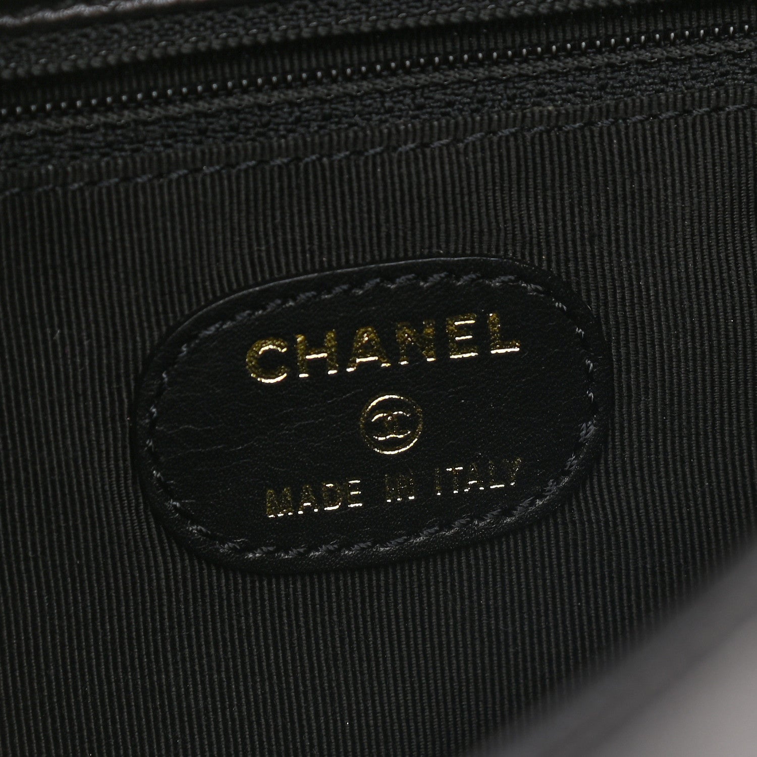 Chanel Lambskin Logo Messenger Black 6 of 10