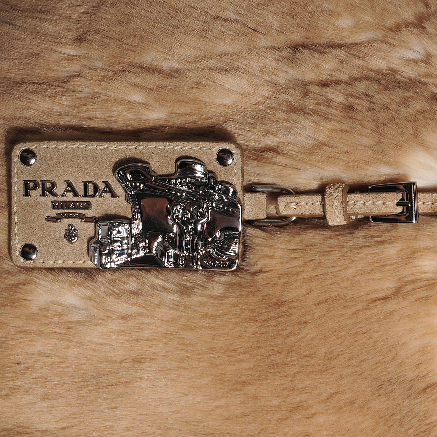 Prada Eco Lapin Faux Fur Open Top Tote Cipria 6 of 14