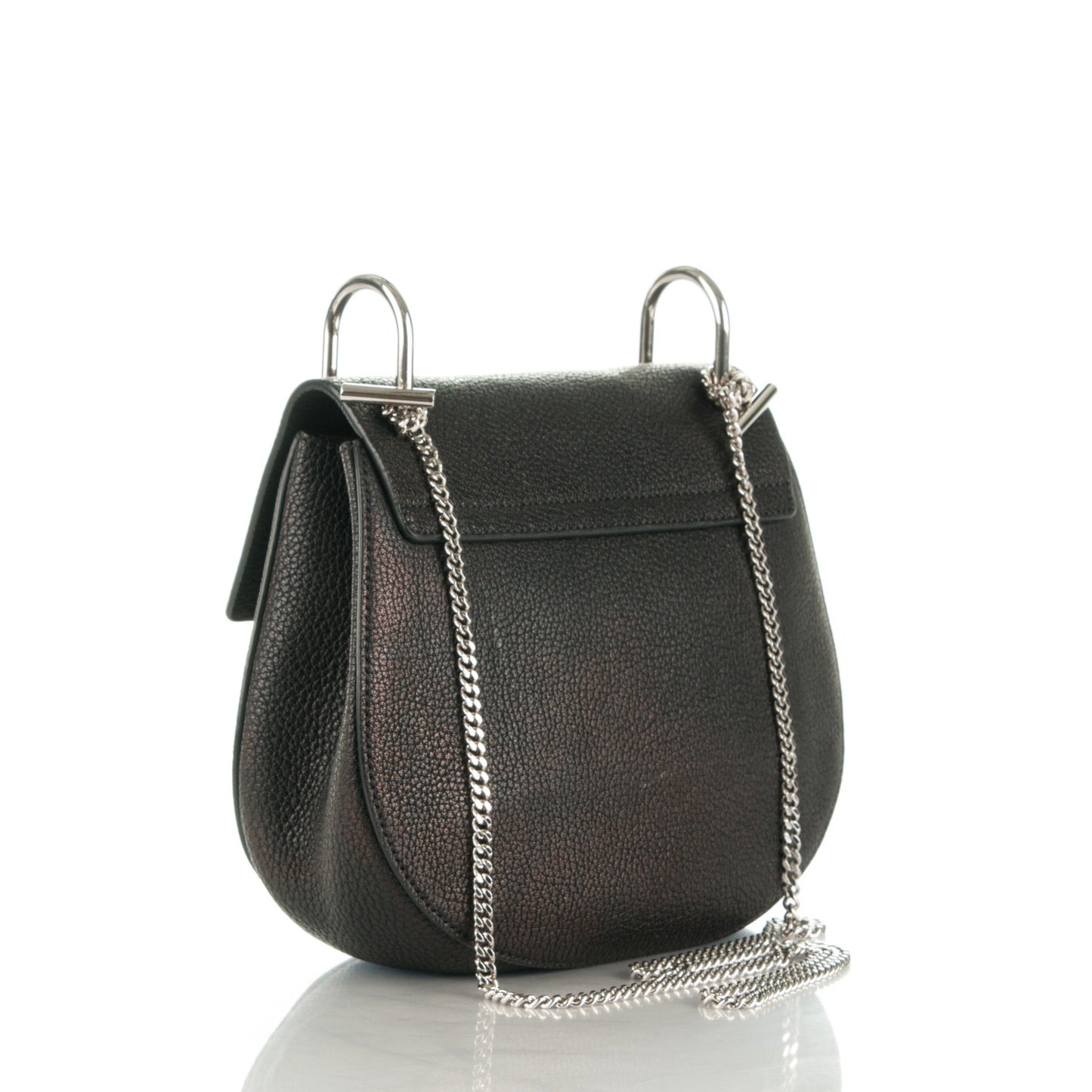 Grained Lambskin Drew Shoulder Bag Black