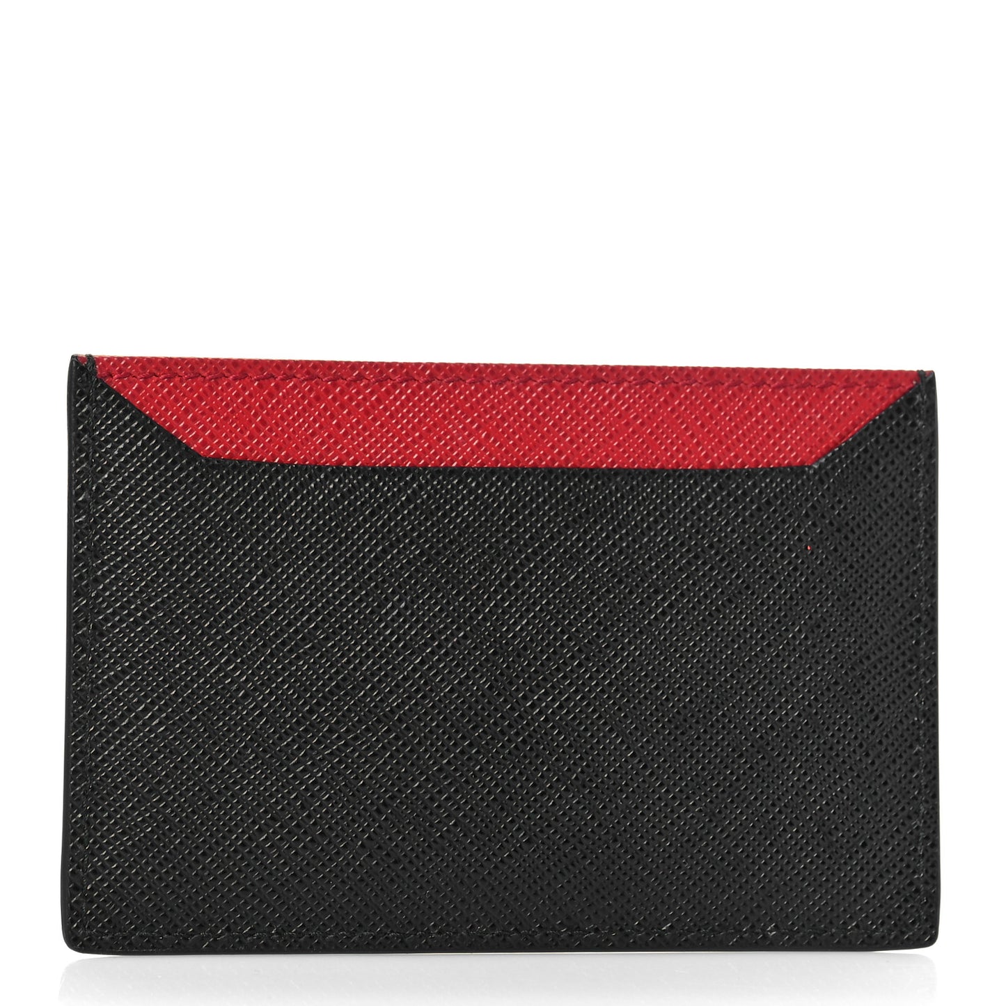 Saffiano Metal Card Case Black Fuoco