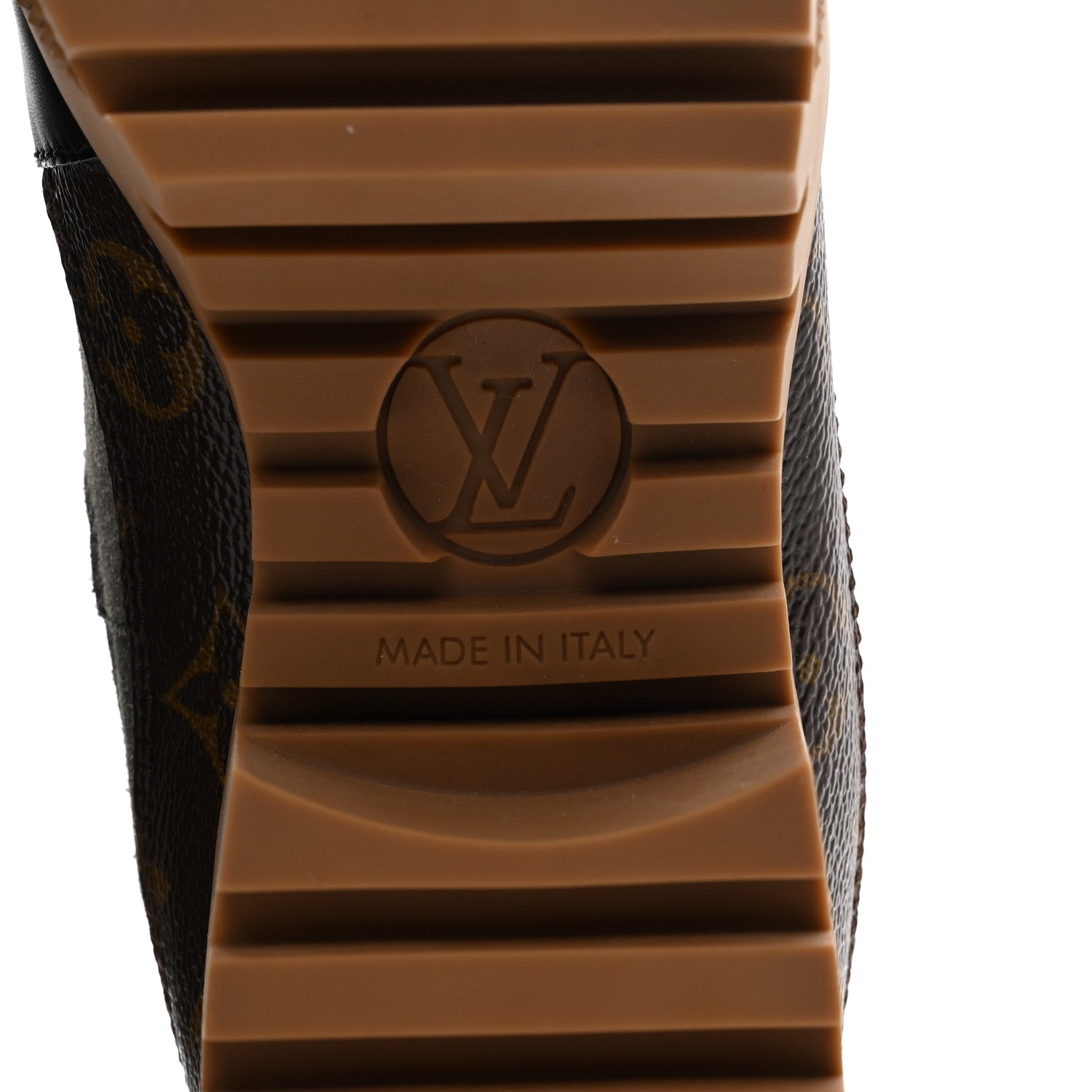 Louis Vuitton Suede Calfskin Monogram Platform Desert Boots 37 Dark Gray 6 of 8