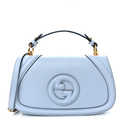 Gucci Roxy Calfskin Medium Blondie Top Handle Bag Cloudy Blue 1 of 10