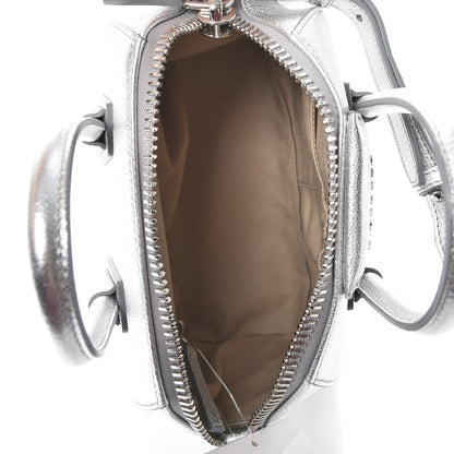 Givenchy Metallic Sugar Goatskin Mini Antigona Silver 6 of 8