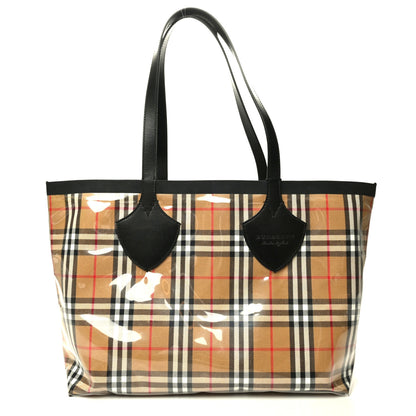 Burberry Vintage Check Transparent Large The Giant Reversible Tote Black 1 of 17