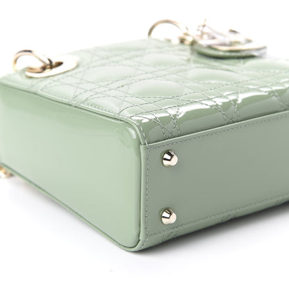 Christian Dior Patent Cannage Mini Lady Dior Mint Green 6 of 10