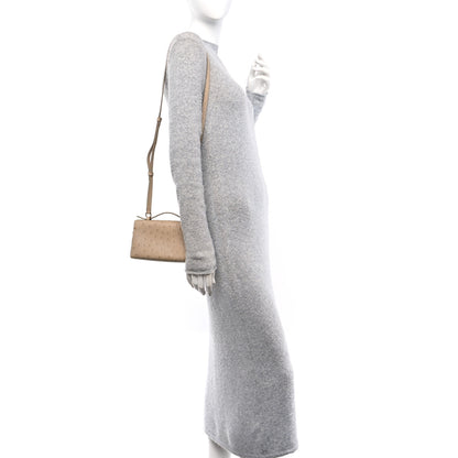 Loro Piana Ostrich L19 Extra Pocket Pouch Beige 2 of 9