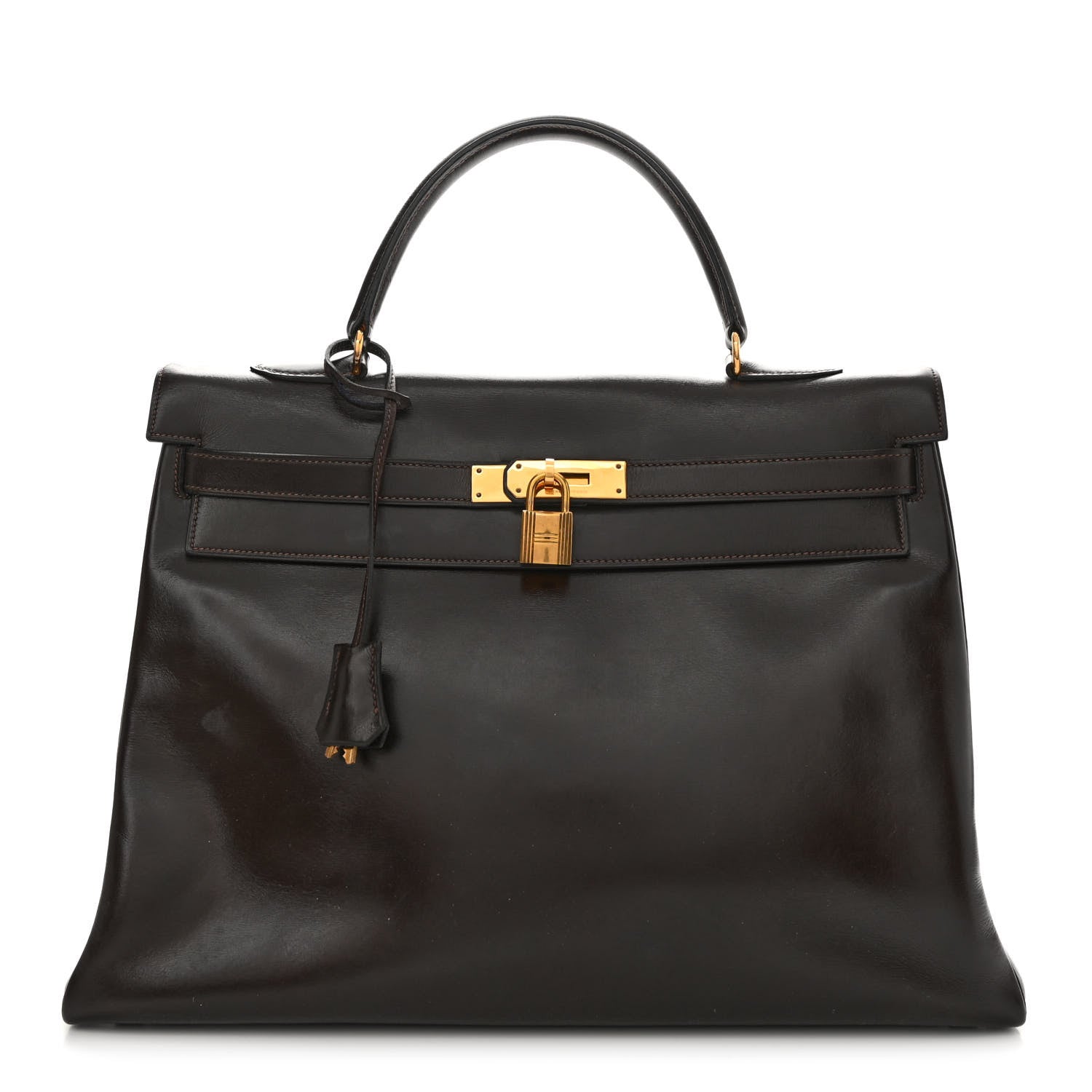 Hermes Box Kelly Retourne 35 Chocolate 1 of 17
