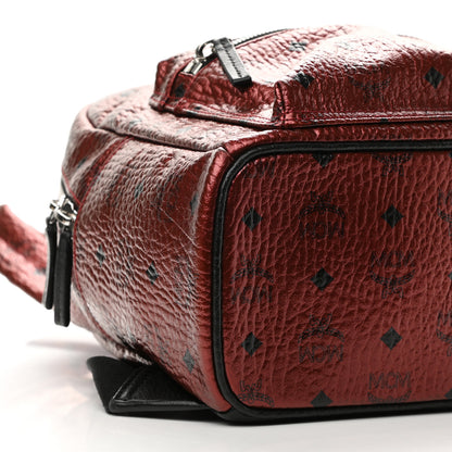 MCM Metallic Visetos Small Stark Backpack Scooter Red 8 of 9