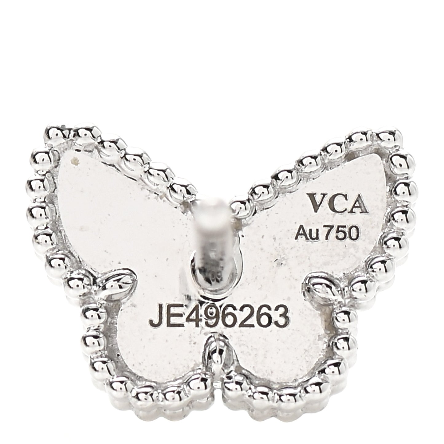 18K White Gold Turquoise Sweet Alhambra Butterfly Earrings