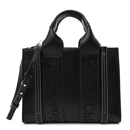 Chloe Calfskin Small Woody Tote Black 1 of 10