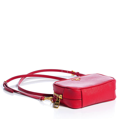 Prada Saffiano Mini Camera Crossbody Bag Fuoco 4 of 9