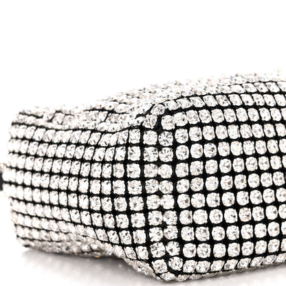 Alexander Wang Mesh Crystal Rhinestone Mini Heiress Pouch Black Silver 9 of 11