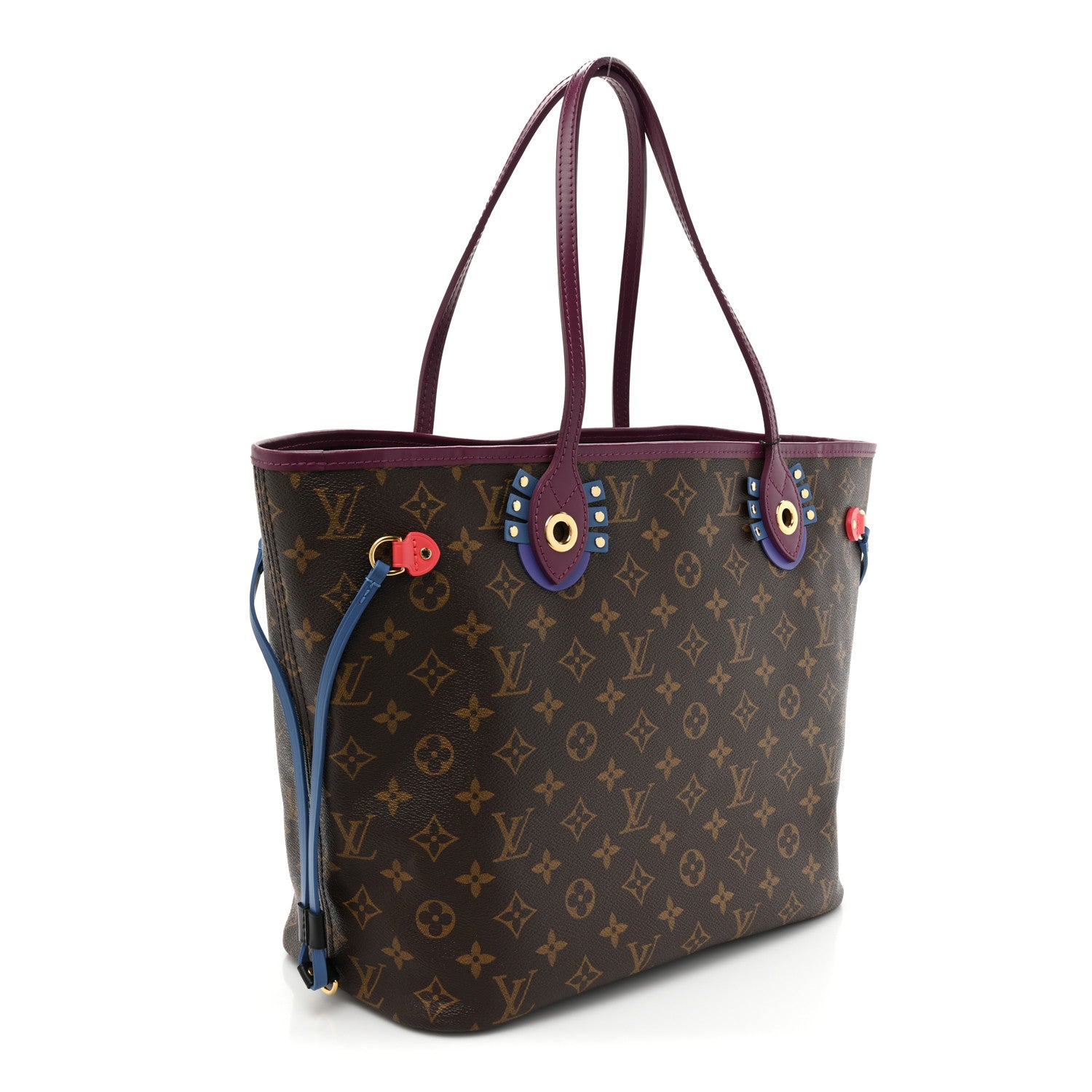 Louis Vuitton Monogram Totem Neverfull MM Magenta 4 of 14