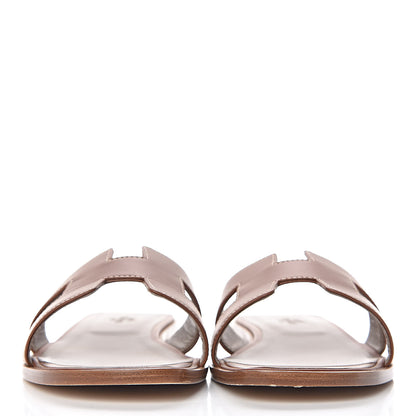 Hermes Box Calfskin Oran Sandals 41 Gold 2 of 9