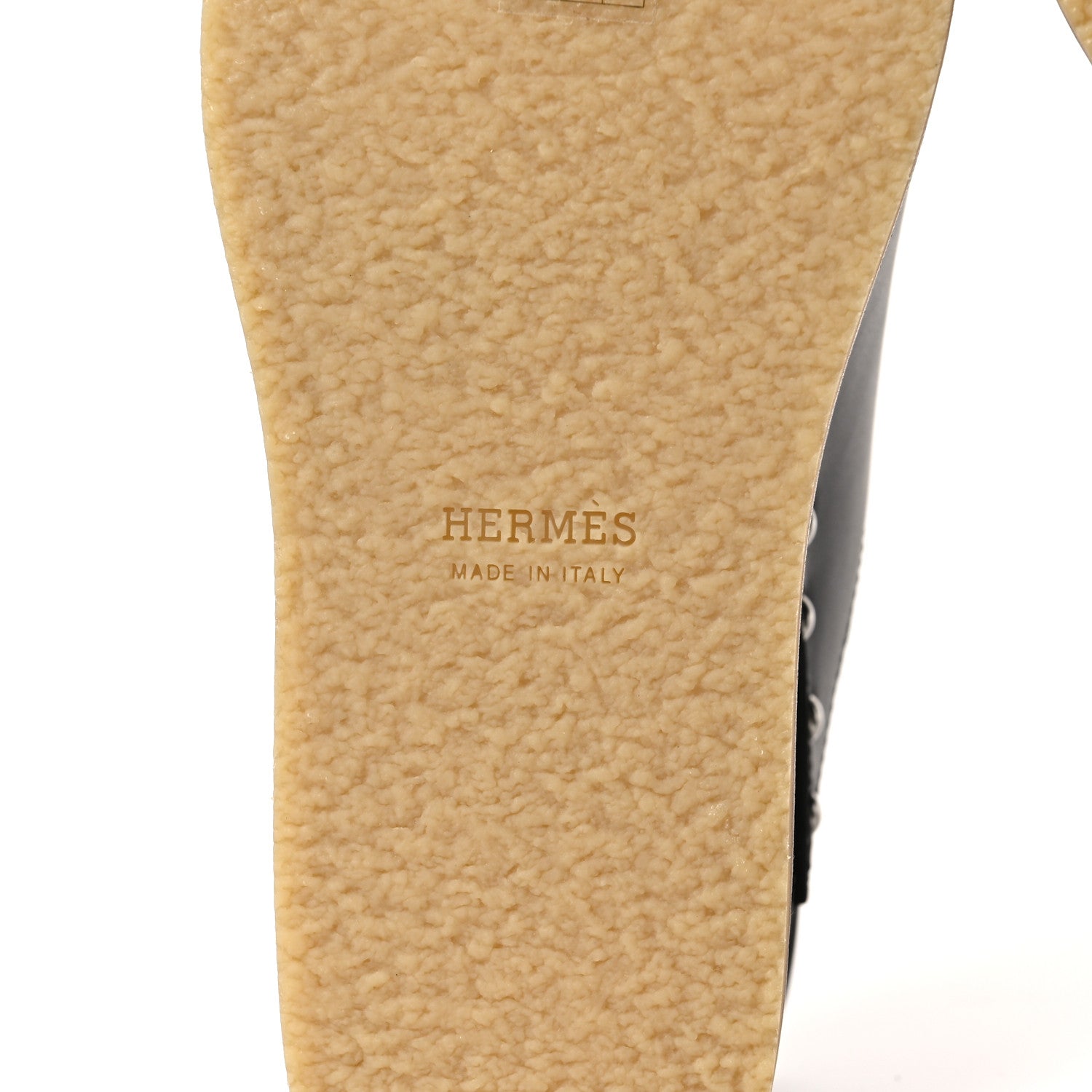 Hermes Calfskin Beechwood Earth Mules 37 Black 6 of 7