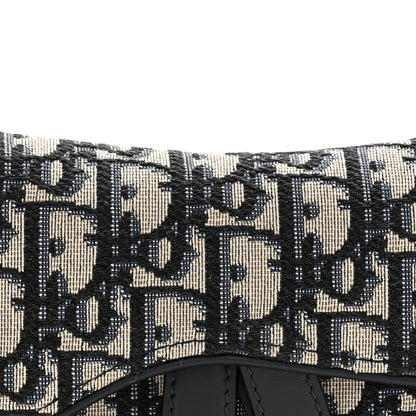 Christian Dior Oblique Mini Saddle Bag Blue 8 of 10