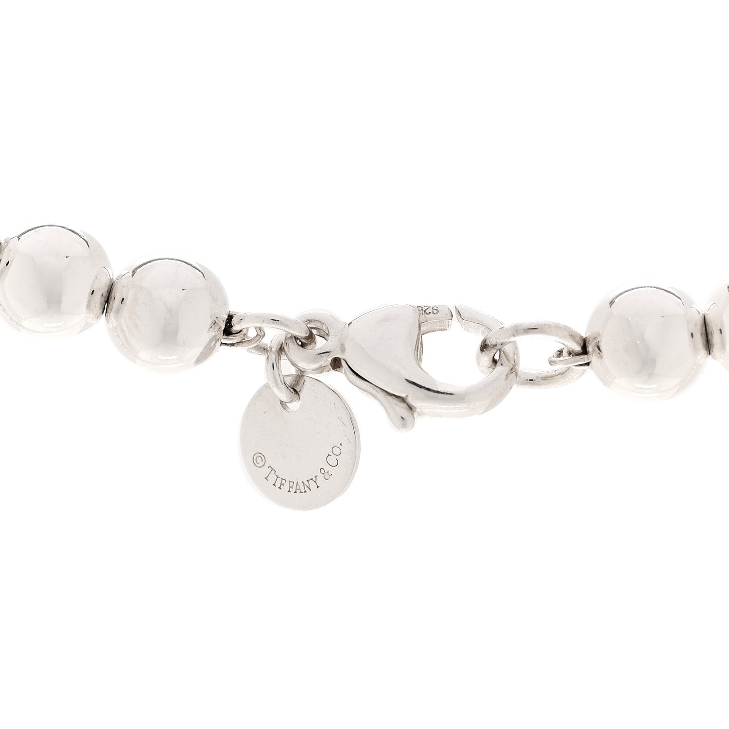 Tiffany Sterling Silver Hardwear Graduated Ball Necklace 4 of 5