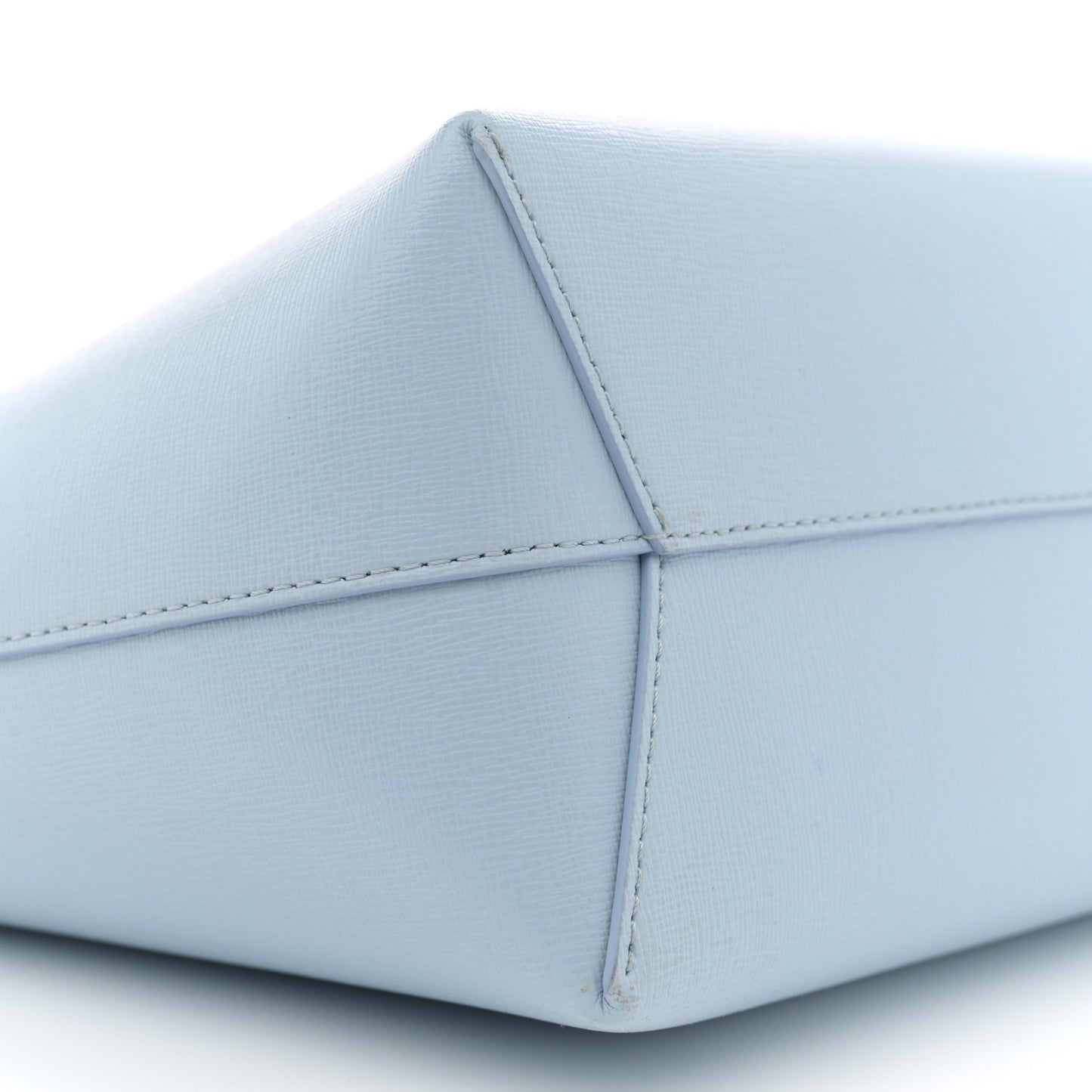 Saffiano Small Zip Tote Light Blue