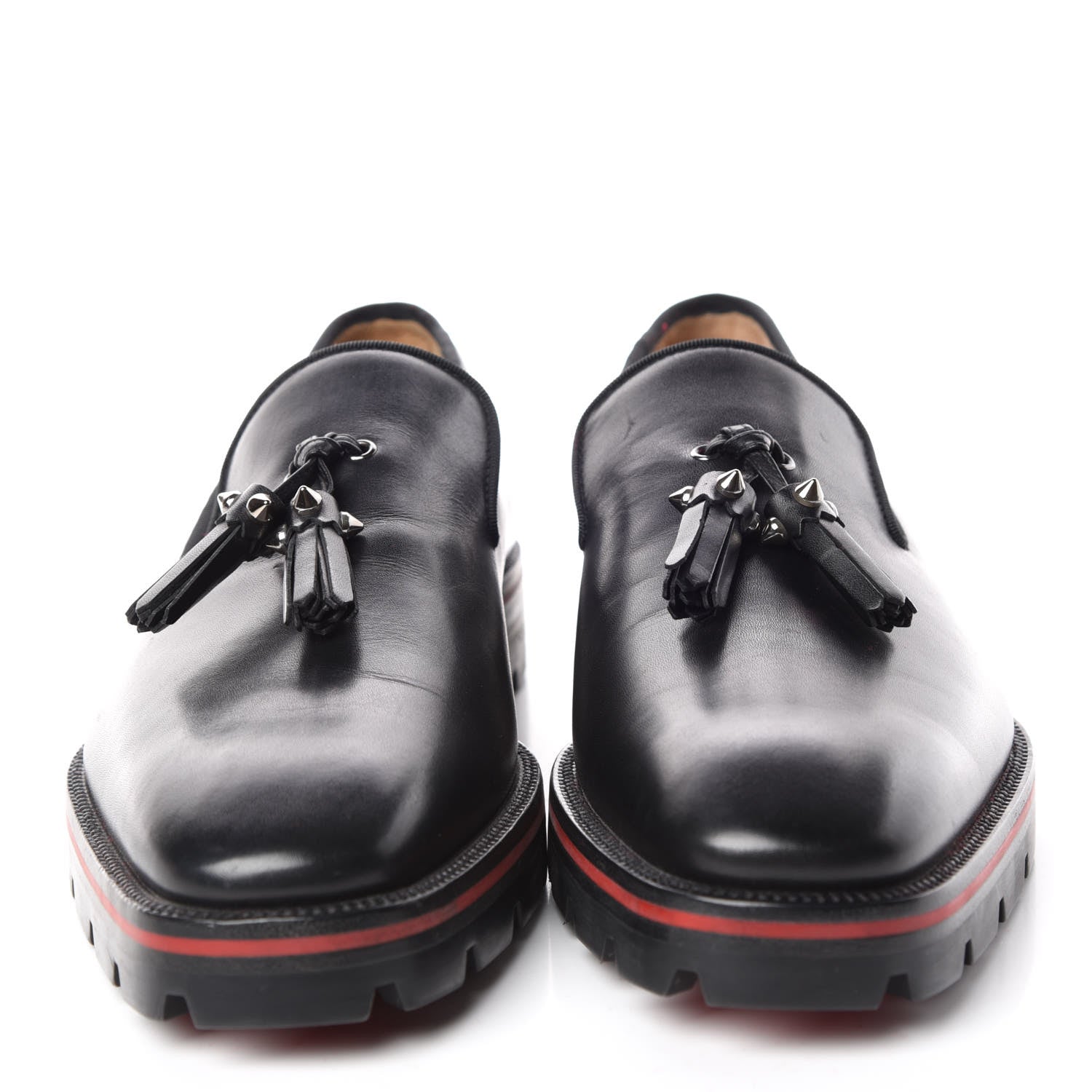 Christian Louboutin Calfskin Mens Luglion Flats 41 Black 2 of 9