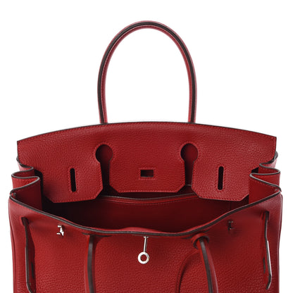 Hermes Taurillon Clemence Birkin 30 Rouge Casaque 14 of 31