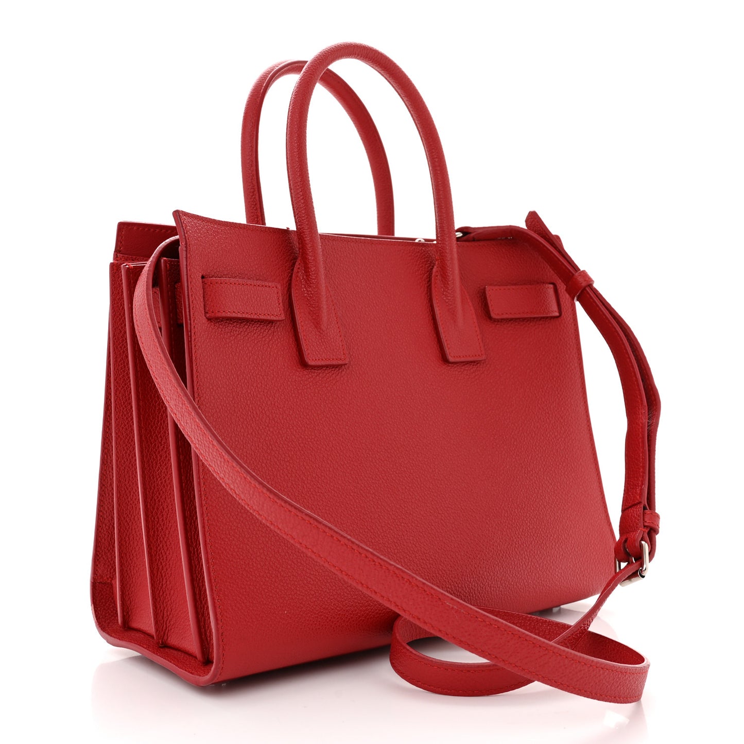 Grained Calfskin Baby Sac De Jour Red