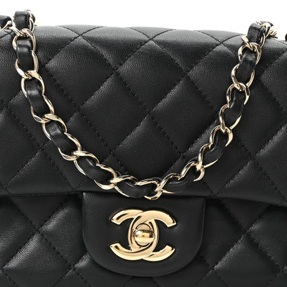 Chanel Lambskin Quilted Mini Rectangular Flap Black 8 of 10