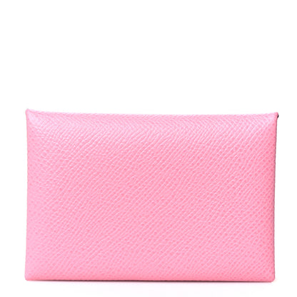 Hermes Epsom Calvi Card Case 5P Pink 1 of 10