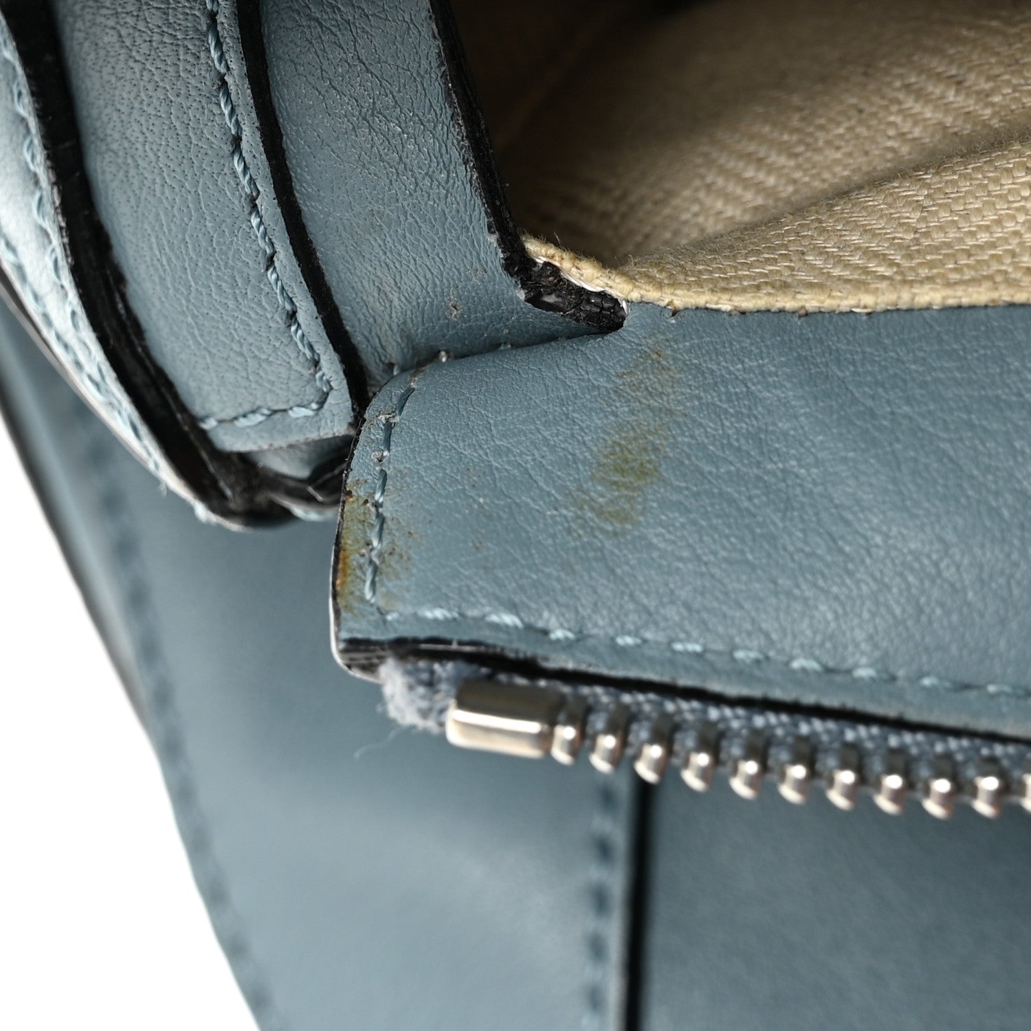Loewe Calfskin Small Puzzle Bag Stone Blue 11 of 15