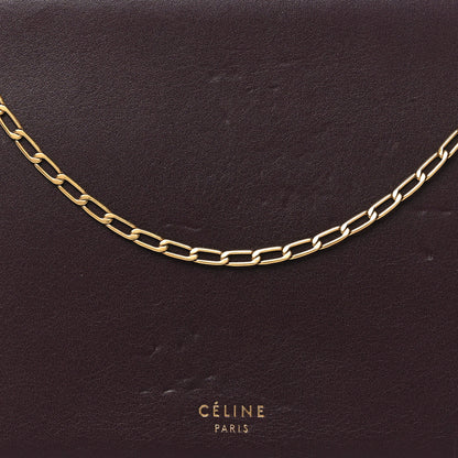 Celine Smooth Calfskin Clasp Large Wallet On Chain Bordeaux 9 of 11