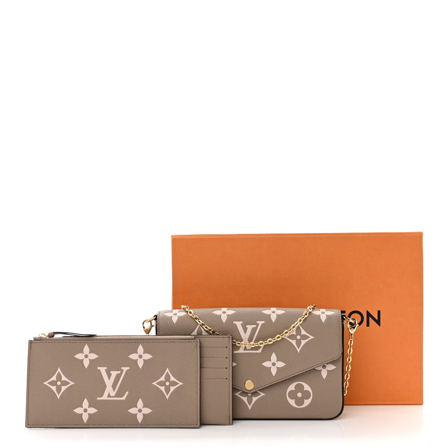 Louis Vuitton Empreinte Monogram Giant Felicie Pochette Tourterelle Creme 11 of 11