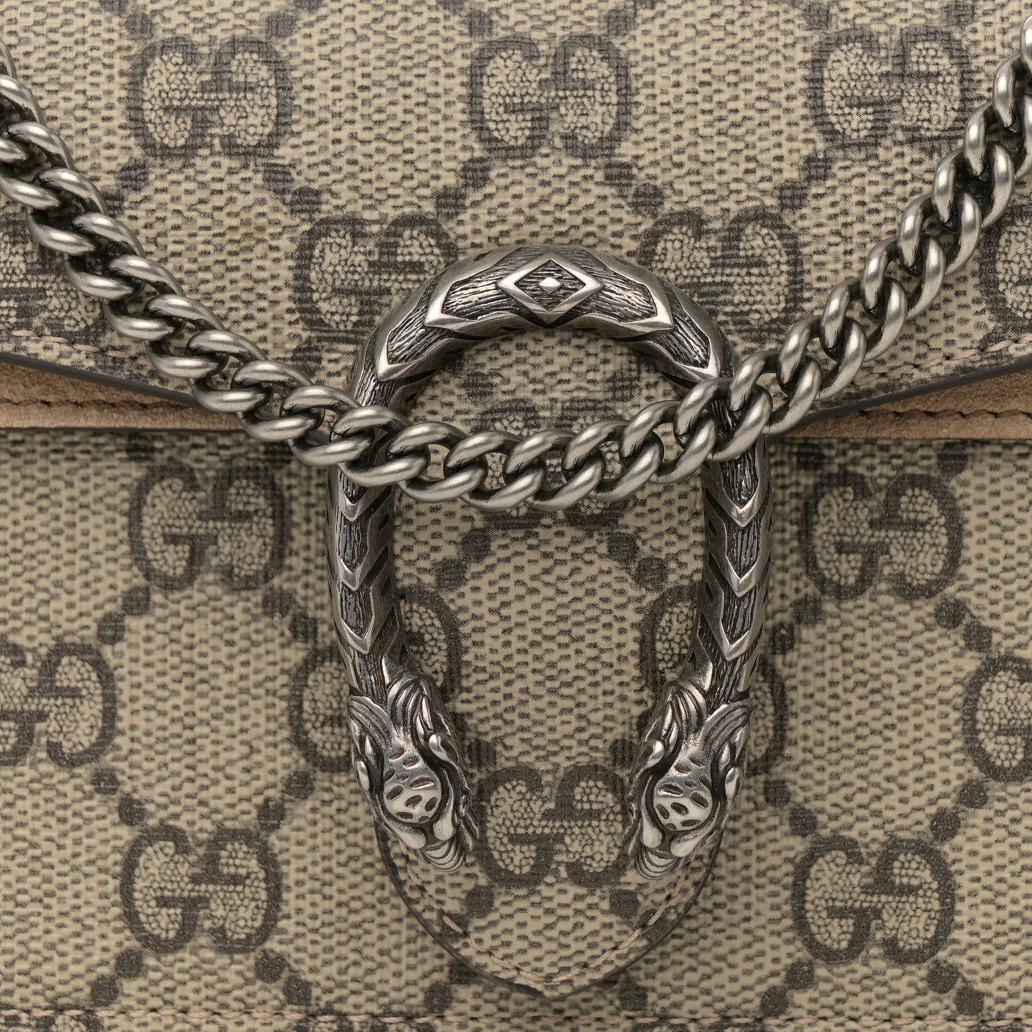 GG Supreme Monogram Super Mini Dionysus Shoulder Bag Taupe