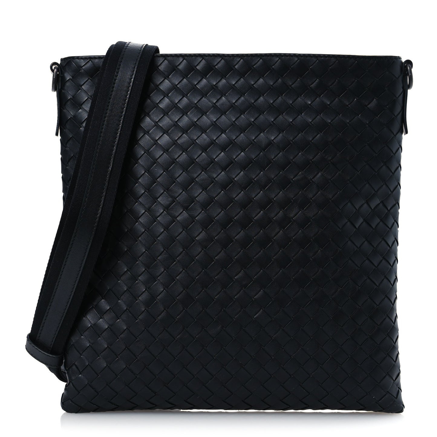 Nappa Intrecciato VN Crossbody Messenger Bag Black