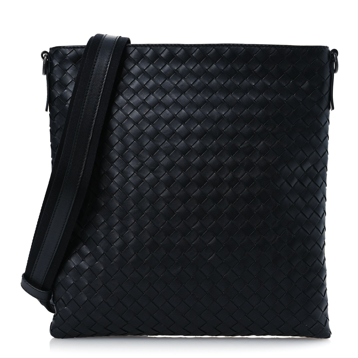 Bottega Veneta Nappa Intrecciato VN Crossbody Messenger Bag Black 1 of 13