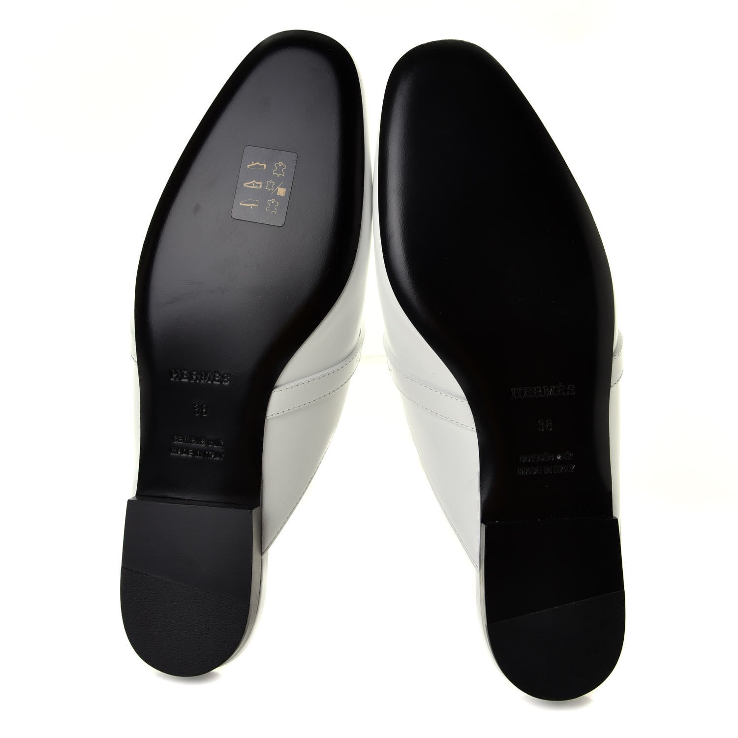 Hermes Calfskin Oz Mules 38 White 6 of 6