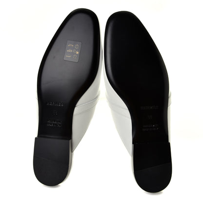 Hermes Calfskin Oz Mules 38 White 6 of 6