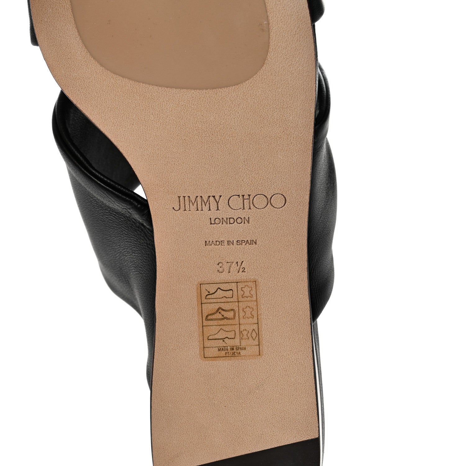 Jimmy Choo Nappa Narisa Flat Sandals 37.5 Black 6 of 12