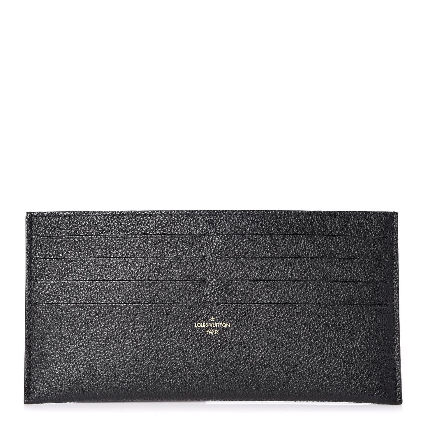 Calfskin Felicie Chain Wallet Card Holder Insert Black