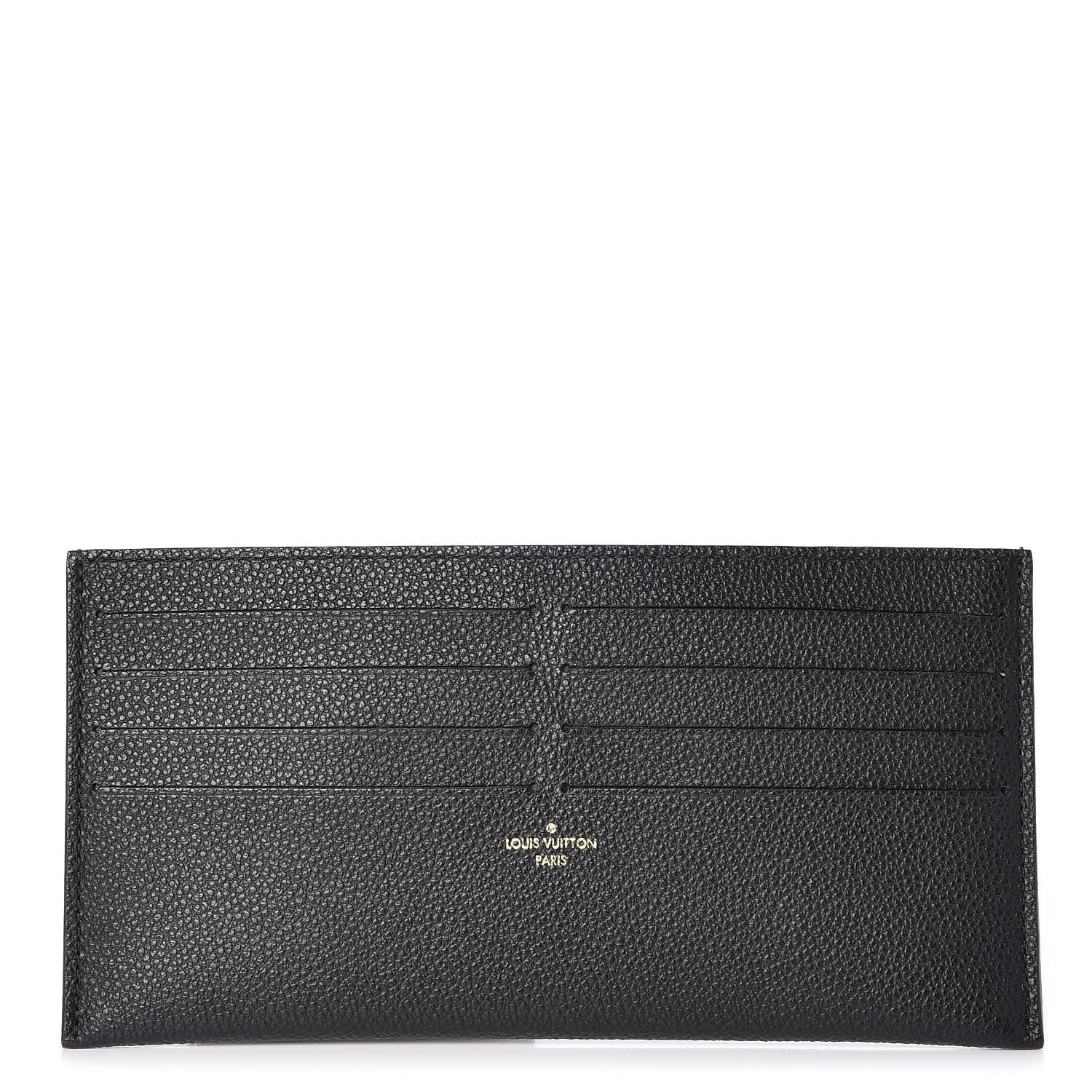 Louis Vuitton Calfskin Felicie Chain Wallet Card Holder Insert Black 1 of 6
