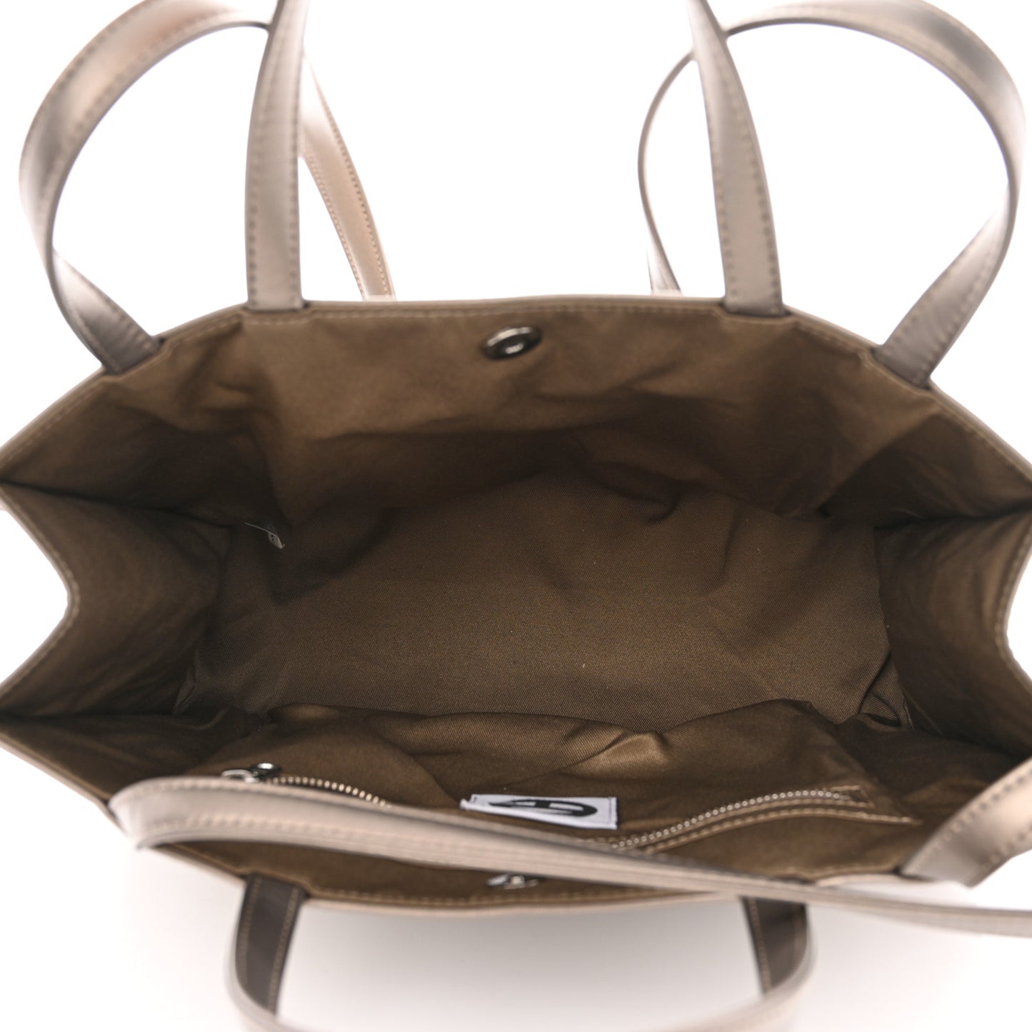 Metallic Vegan Leather Medium Shopping Bag Bronze